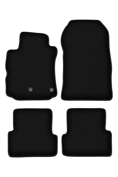 shumee Covorașe BASIC negre din velur pentru: Renault Modus monovolum (2004-2...