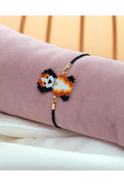 Miniklisi Black Eared Blue Collar Foam Bracelet Miyuki