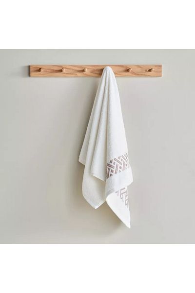 Home Box Opulence Leopard Border Jacquard Turkish Cotton Hand Towel - 50x90 cm
