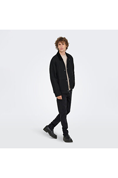 Only & Sons Ανδρικό μαύρο μπουφάν Kosmo (22034856-B)