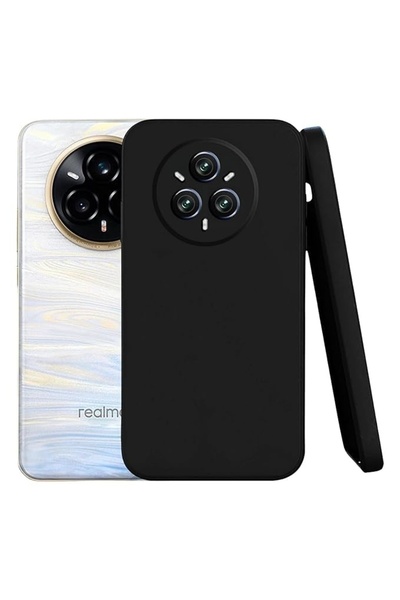 bestcase Carcasă subțire din silicon pentru Realme 14 Pro Plus 5G, neagră mată