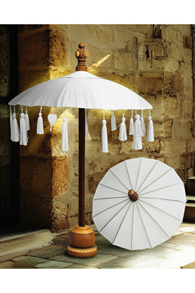 Vivesta Shop Bali Şemsiye Masa Üstü Dekoratif Şemsiye Bali Şemsiyesi El Yapım...