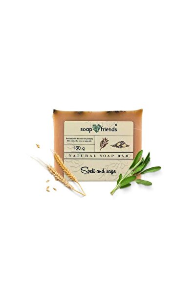 Soap&Friends St Hildegarda's Sage and Spelt Soap Bar |130g Natural Cleanse for Holistic Skin Wellness