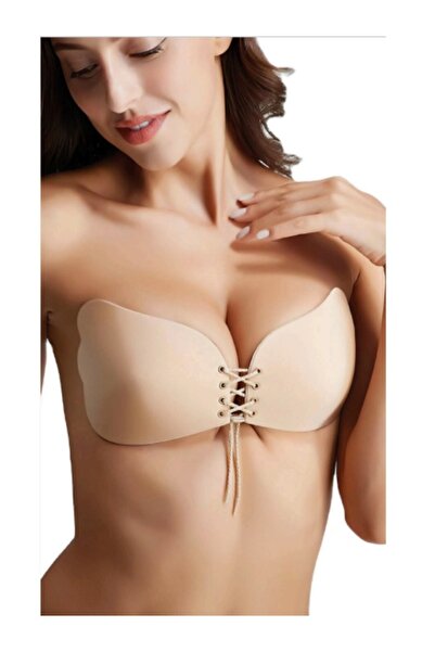 F.K حمالة صدر نسائية من القماش ذات رباطات قابلة للشد ذاتية اللصق بدون حمالات لتكبير وشد الصدر