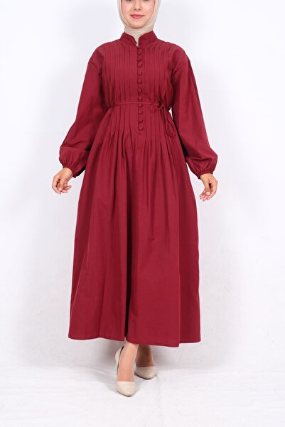 HELEN Önü Nervürlü Modal Kumaş Elbise