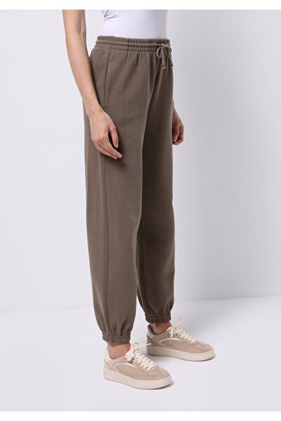 Colin's Regular Fit Orta Bel Düz Kadın Bej Eşofman Altı