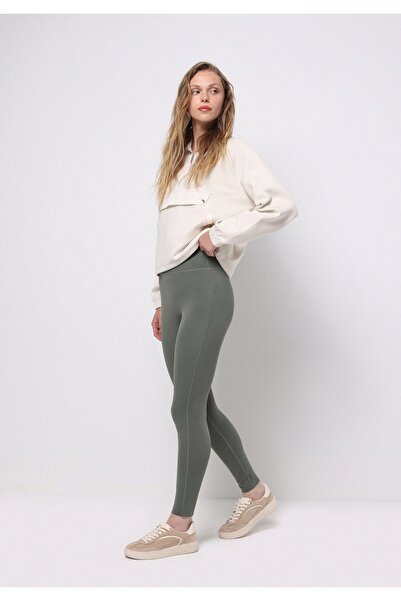 Colin's Γυναικείο πράσινο πλεκτό κολάν Slim Fit