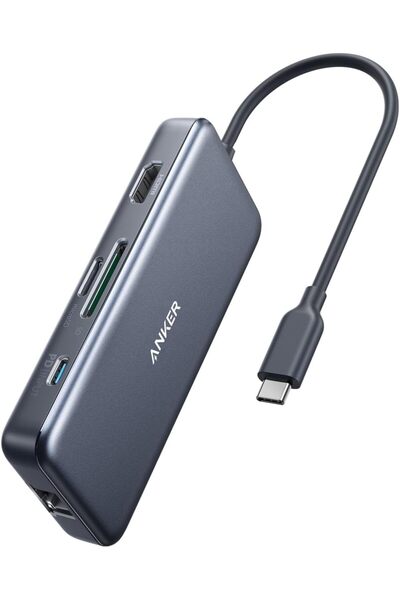 Anker PowerExpand+ 7-in-1 USB-C Hub (USB-C to HDMI, 60W PD, 1Gbps Ethernet, 2x USB 3.0, SD/microSD)
