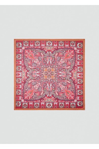 MANGO Woman Desenli saten fular