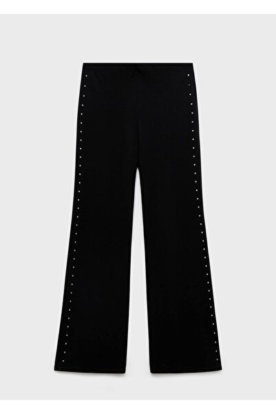 MANGO Woman Strass taşlı düz kesim tayt