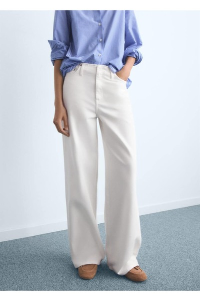 MANGO Woman Wide leg düşük belli jean pantolon