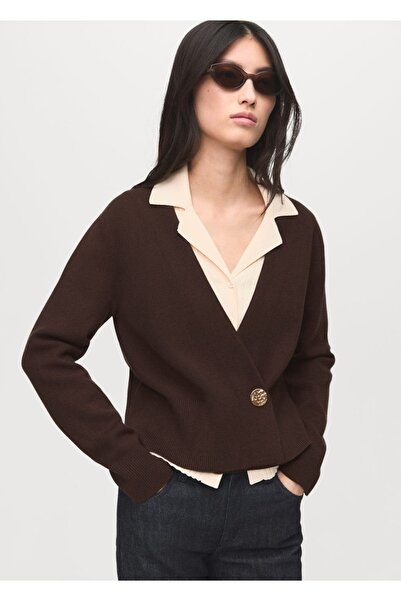 MANGO Woman Mücevher düğmeli kruvaze hırka