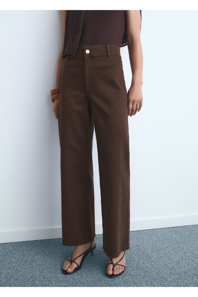MANGO Woman Catherin yüksek belli culotte jean pantolon