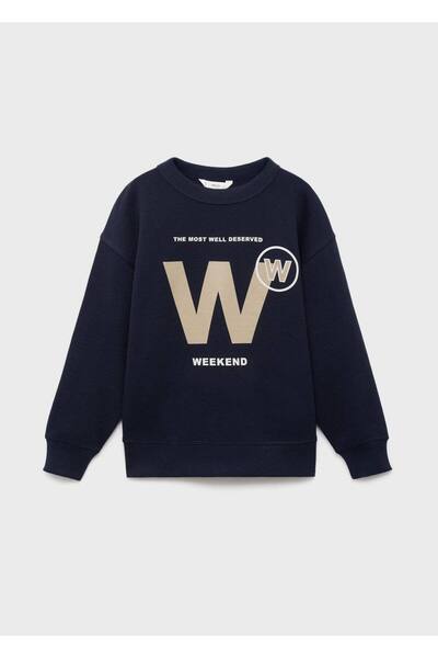 MANGO Kids Desenli pamuklu sweatshirt