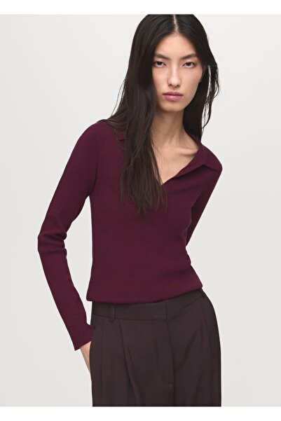 MANGO Woman Polo Neck Long Sleeve Sweater