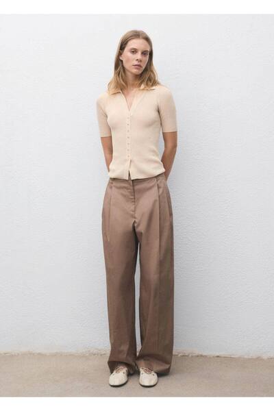 MANGO Woman Polo yaka ribana kazak