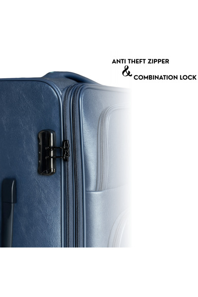ORAMI 26" PU LEATHER ANTI THEFT EXPANDABLE LUGGAGE TROLLEY BAG