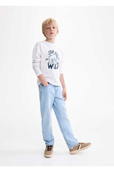 MANGO Kids Kısa kollu desenli tişört