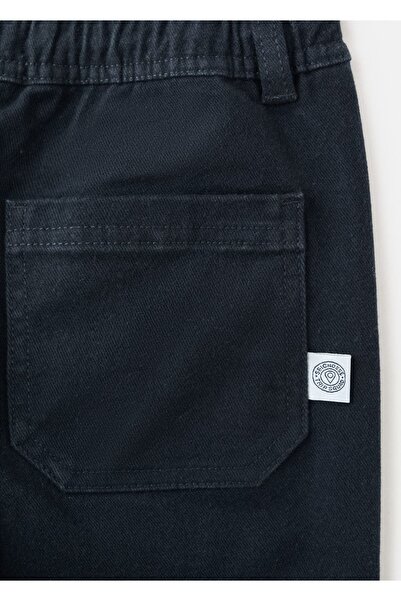 MANGO Kids Düz kesim pamuklu pantolon