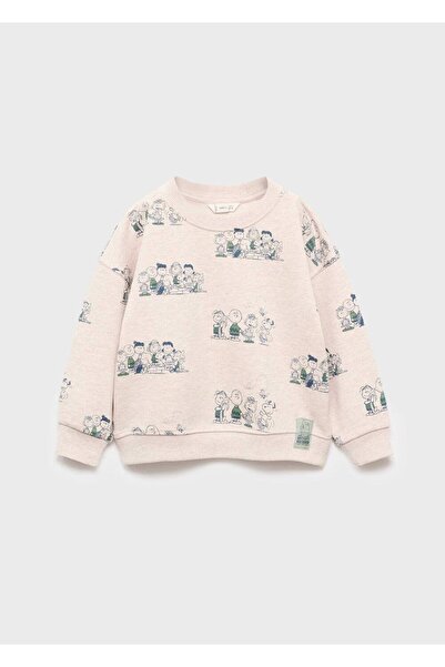 MANGO Baby Snoopy desenli pamuklu sweatshirt