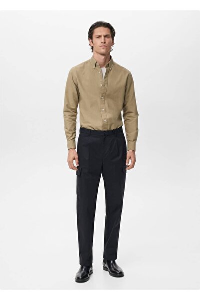 MANGO Man Regular kesim pamuklu kargo pantolon