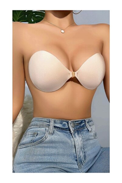 F.K Women's Self-Adhesive Strapless Double Padded Lifting Bra
