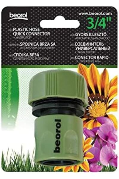 beorol -Garden Plastic Hose Quick Connector With Water Stop 3/4 Inch