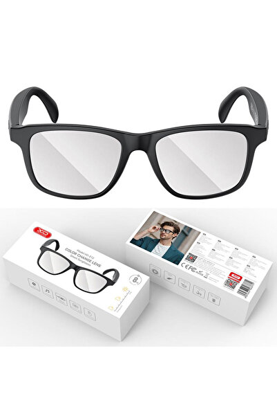 REDz Accessories Έξυπνα γυαλιά XO-E9, υποστηρίζουν κλήσεις BT, διάρκεια ζωής μπαταρίας 8 ωρών, προστασία από μπλε ακτίνες, μαύρο