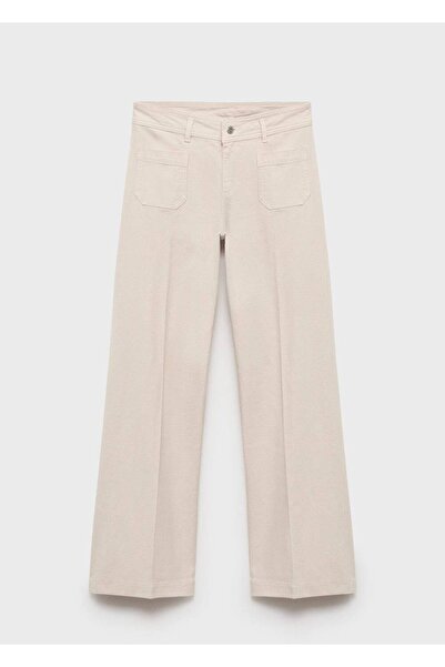 MANGO Woman Wideleg cepli jean pantolon
