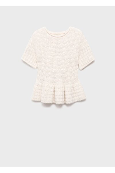 MANGO Woman Volanlı dokulu kazak