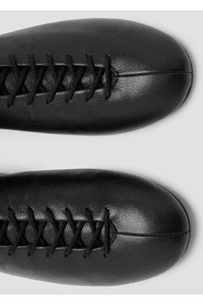 MANGO Woman Bağcıklı deri bot