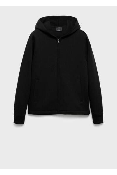 MANGO Man Kapüşonlu fermuarlı sweatshirt