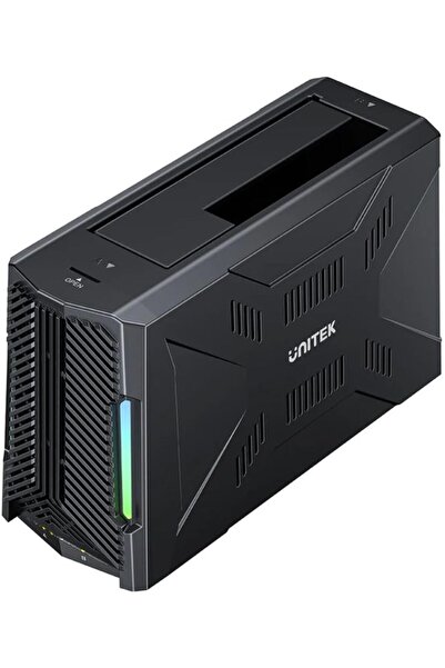 Unitek USB-C Enclosure Docking Station, M.2 PCIE/NVMe & SATA SSD/HDD, 10Gbps, Black