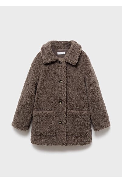 MANGO Kids Kürk görünümlü palto