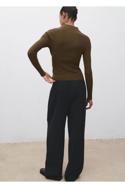 MANGO Woman Polo yaka ribana kazak