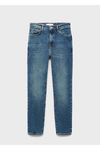 MANGO Woman Claudia dar kesim crop jean pantolon