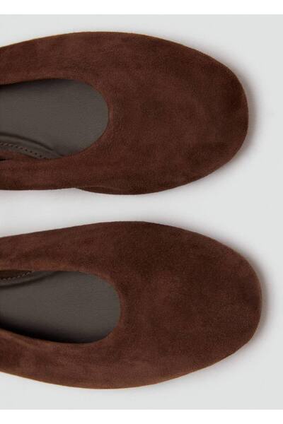 MANGO Woman Süet deri babet ayakkabı