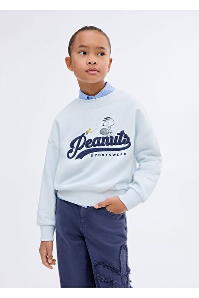 MANGO Kids İşlemeli Snoopy sweatshirt