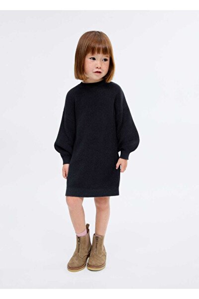 MANGO Baby Uzun koton elbise