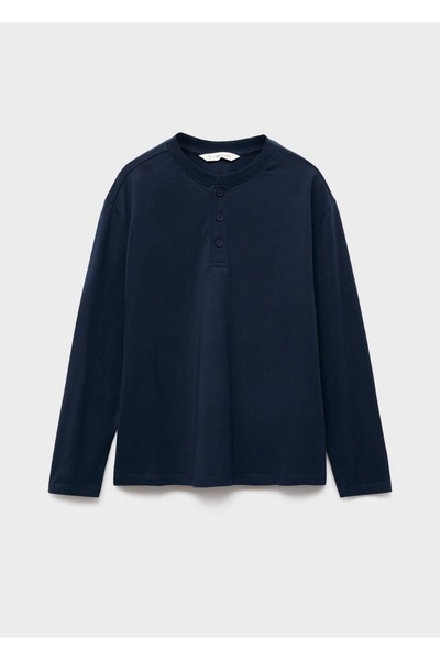 MANGO Kids Düğmeli koton tişört
