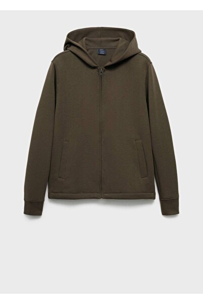 MANGO Man Kapüşonlu fermuarlı sweatshirt