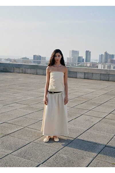 MANGO Woman Çapraz bantlı deri babet ayakkabı