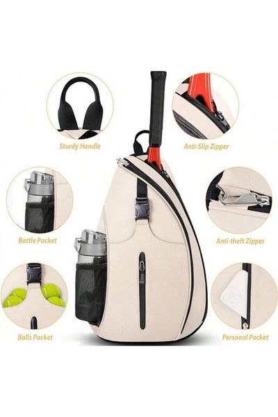 La Saade Pink Ace-Multi-Compartment Ultra Light Pink Tennis Pinterest Bag