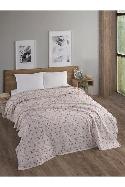 MODALİN Κάλυμμα κρεβατιού διπλό εμπριμέ Pique Daisy 200x230 cm