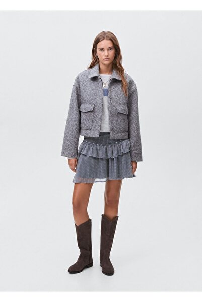 Mango Teen Strass taşlı volanlı etek