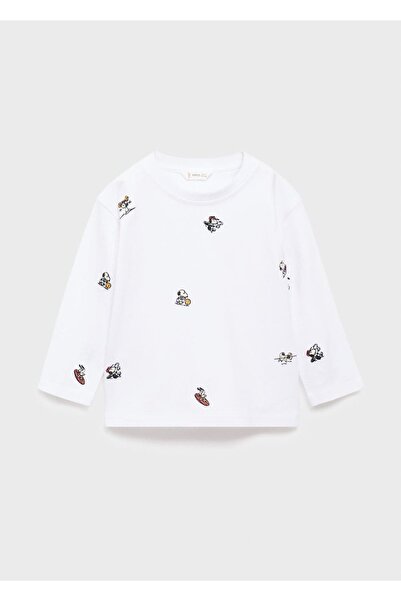 MANGO Baby Snoopy işlemeli tişört