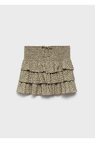 MANGO Kids Çiçek desenli evaze etek