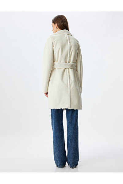 Koton Palton alb pentru femei - 5WAK00023EW
