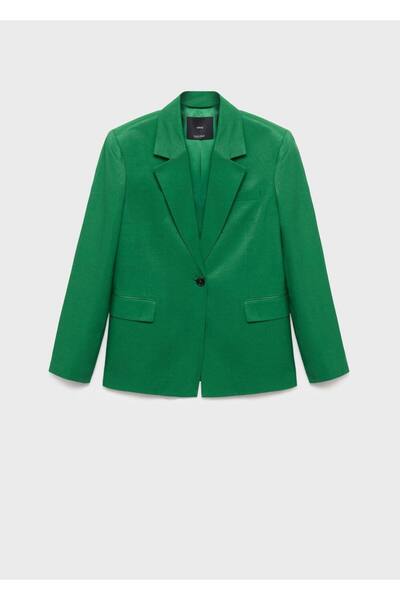 MANGO Woman Keten karışımlı blazer ceket