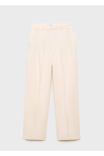 MANGO Woman Pensli düz kesim pantolon